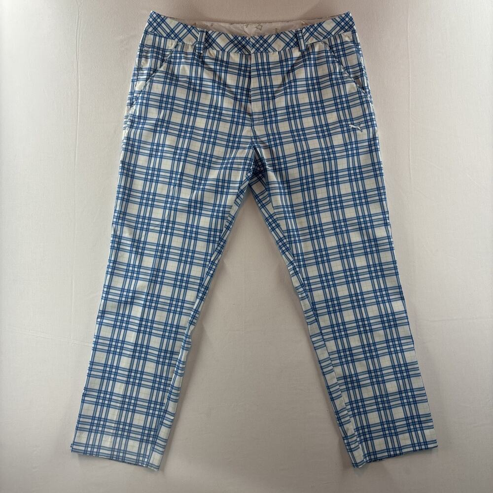 NWOT Puma PERFORMANCE Tour Edition Golf PLAID TECH PANT UV PROTECTION Mens 32